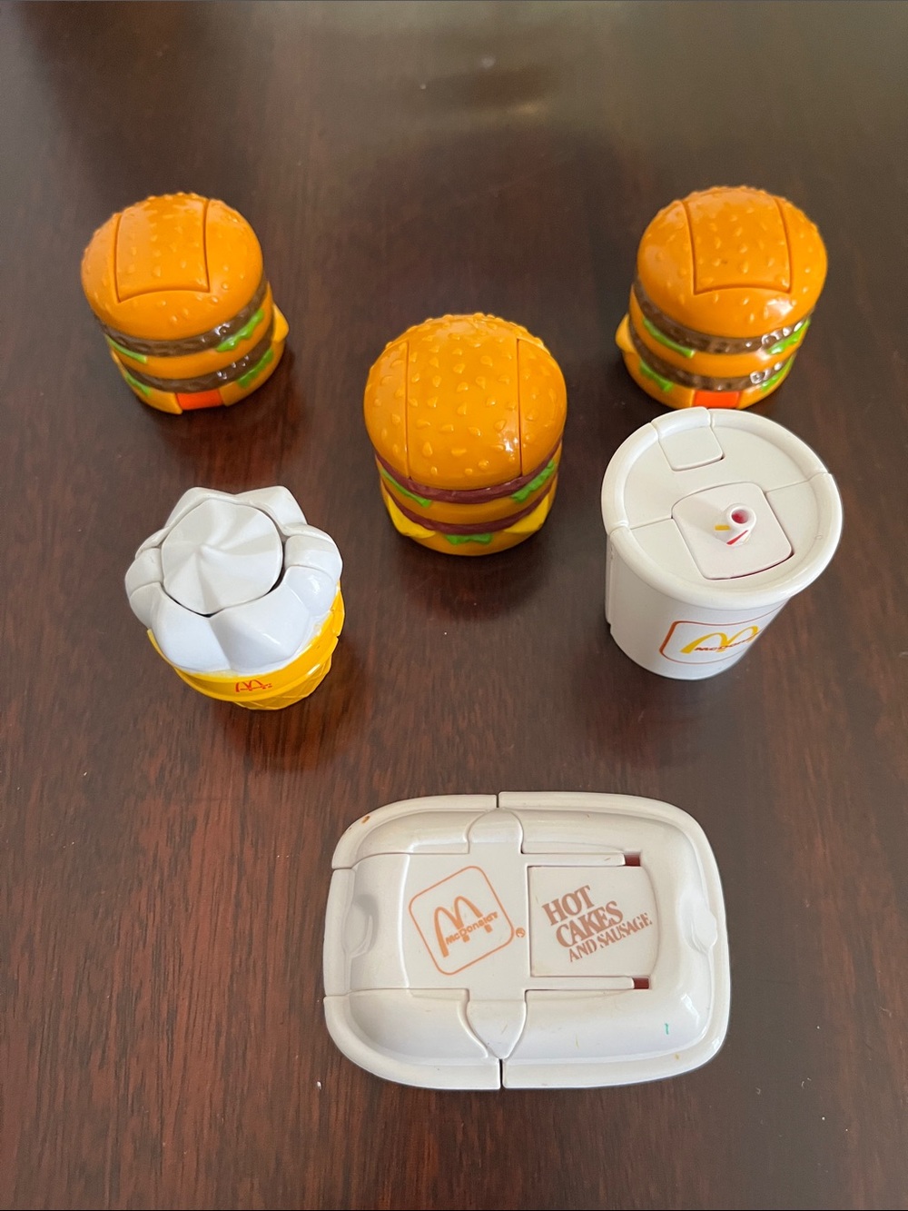 Vintage McDonald's Happy Meal Transformer Toys-Set Of 6